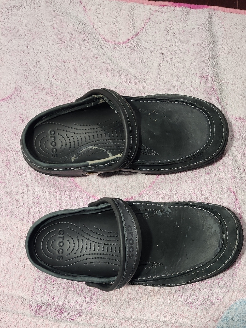 Crocs Classic Yukon Vista II Clog Slip-on Casual Sandals Leather Sz 9 Read Below